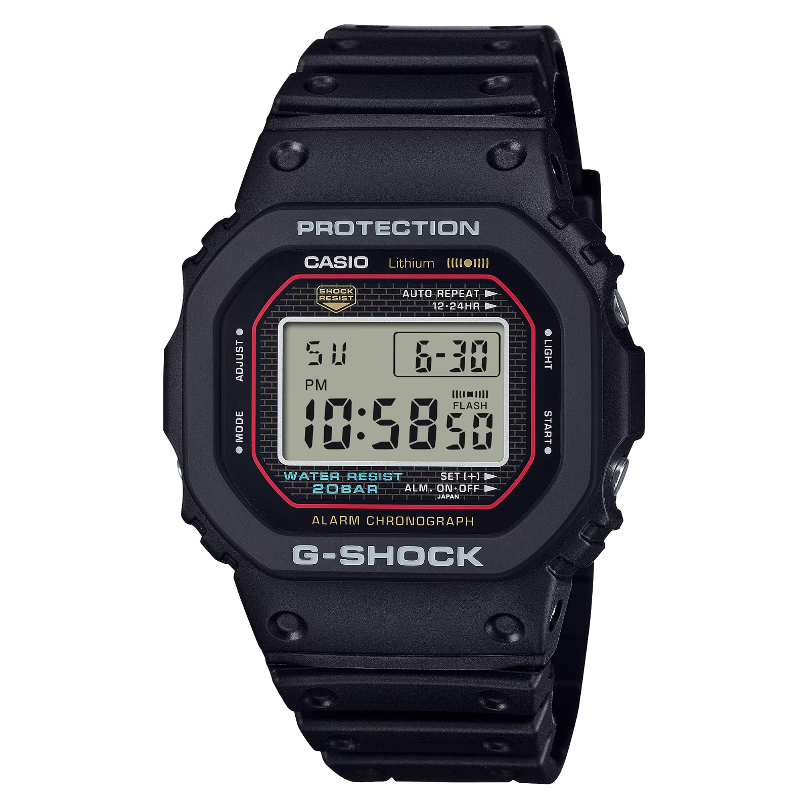 New Casio G-Shock Digital 5000 Series Black Watch DW5000R-1A