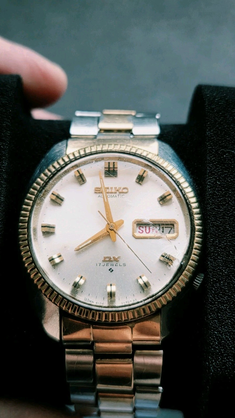 Vintage 1971 Seiko DX Automatic Day Date 6106-7047 Two Tone Original Bracelet