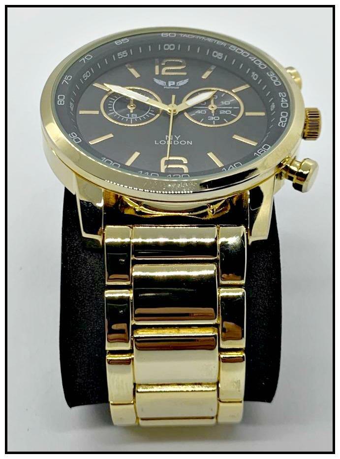 Men’s CLASSY ELEGANT DIVER Round Gold LUXURY Designer Fashion WRIST WATCH 48mm