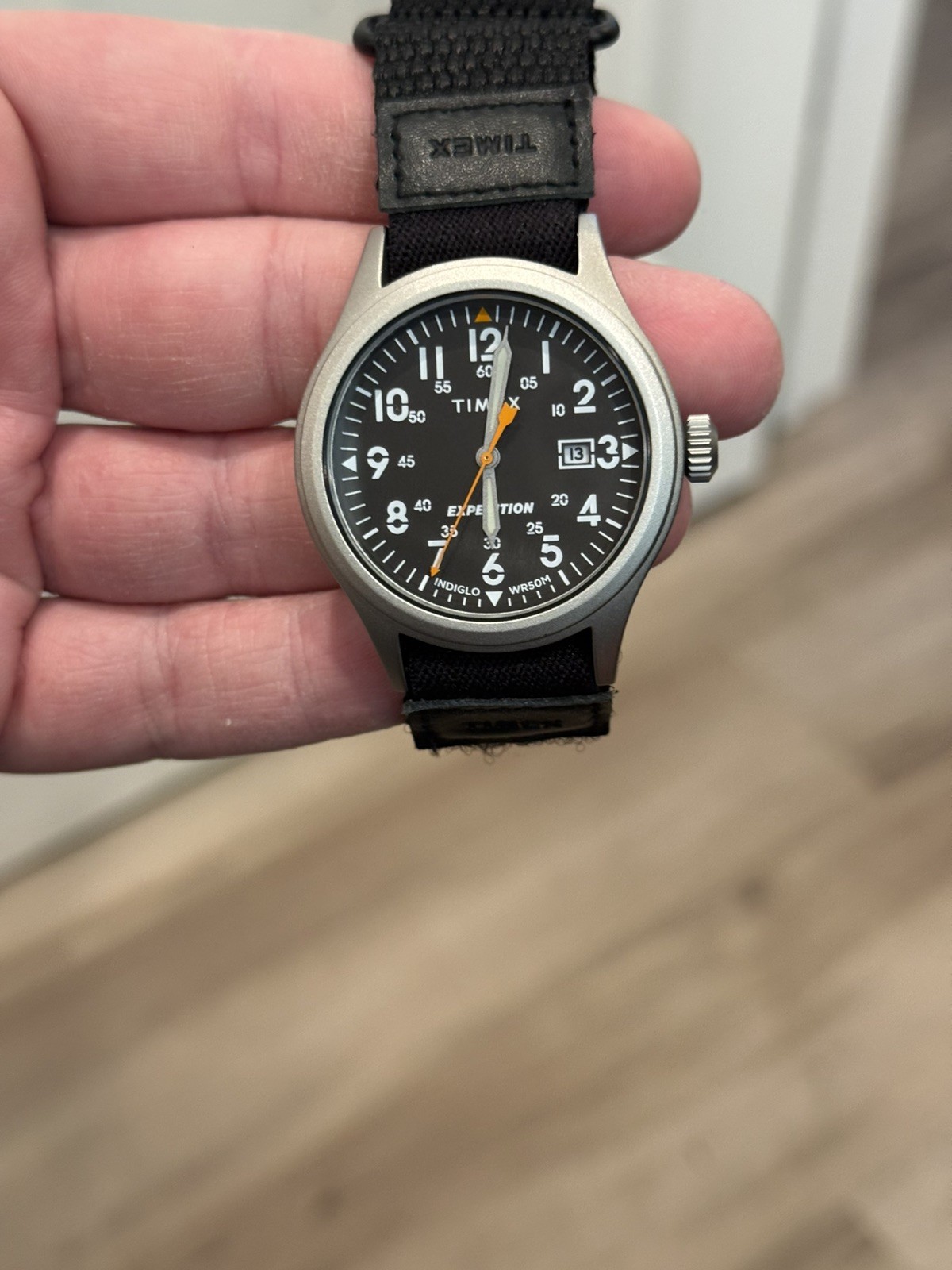 timex expedition scout Indiglo 40mm mens analog watch