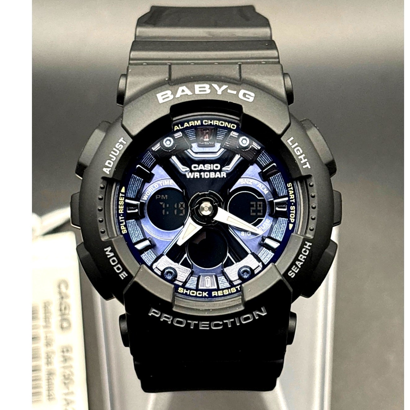Casio Baby-G BA130-1A2 Metallic Blue Black Analog Digital Women’s 43MM Watch NIB