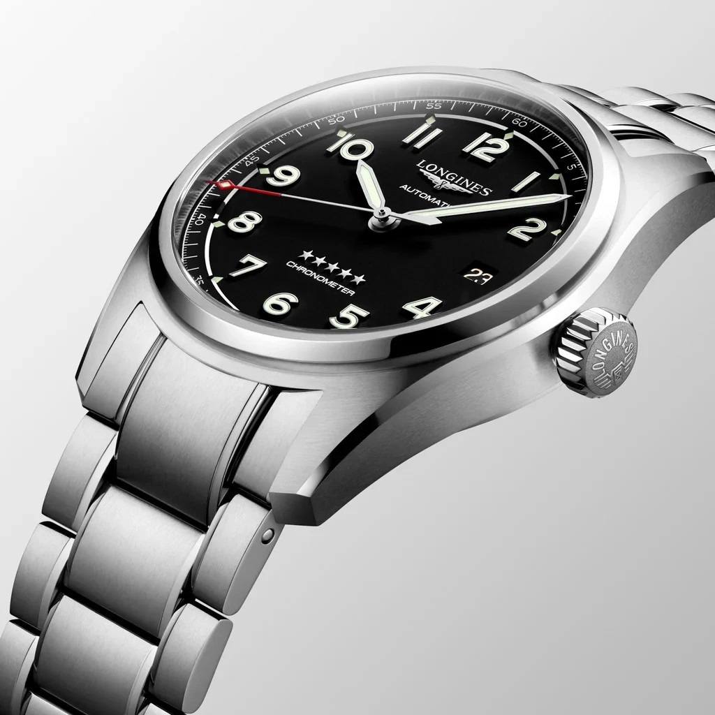 Longines Spirit Time Automatic 40mm Black Dial Steel Watch L38104536