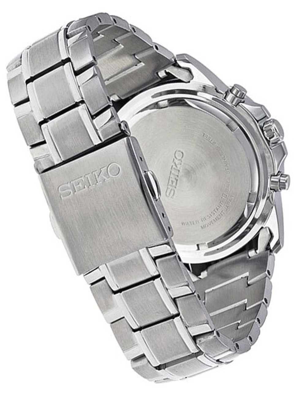 Seiko Essentials Solar Alarm Chronograph SS Blue Dial Men’s Watch SSC141