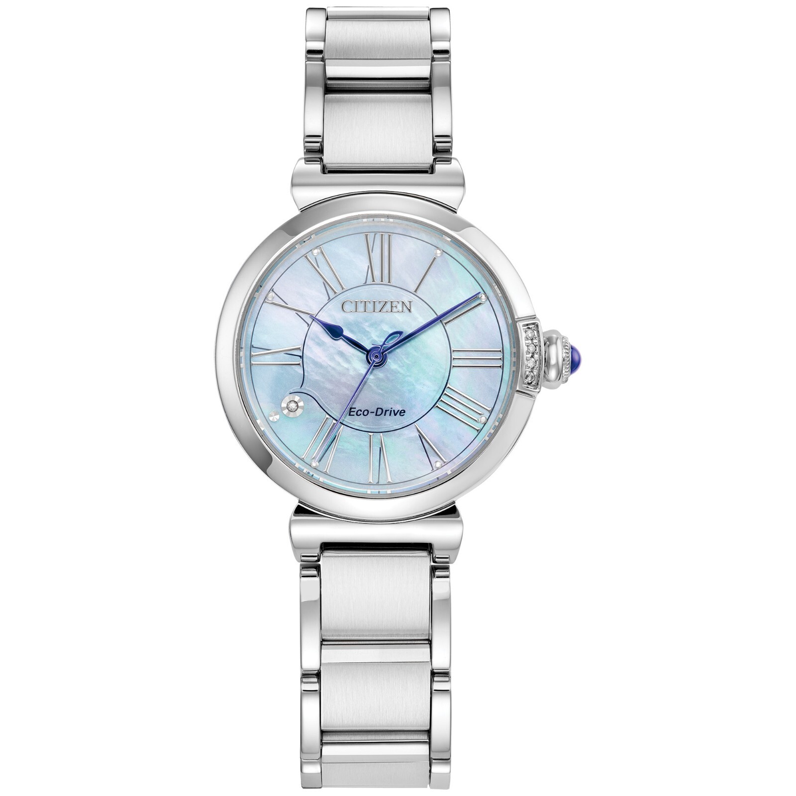 Citizen Women’s Classic Eco-Drive Silver Stainless Steel Watch 30 MM EM1060-52N