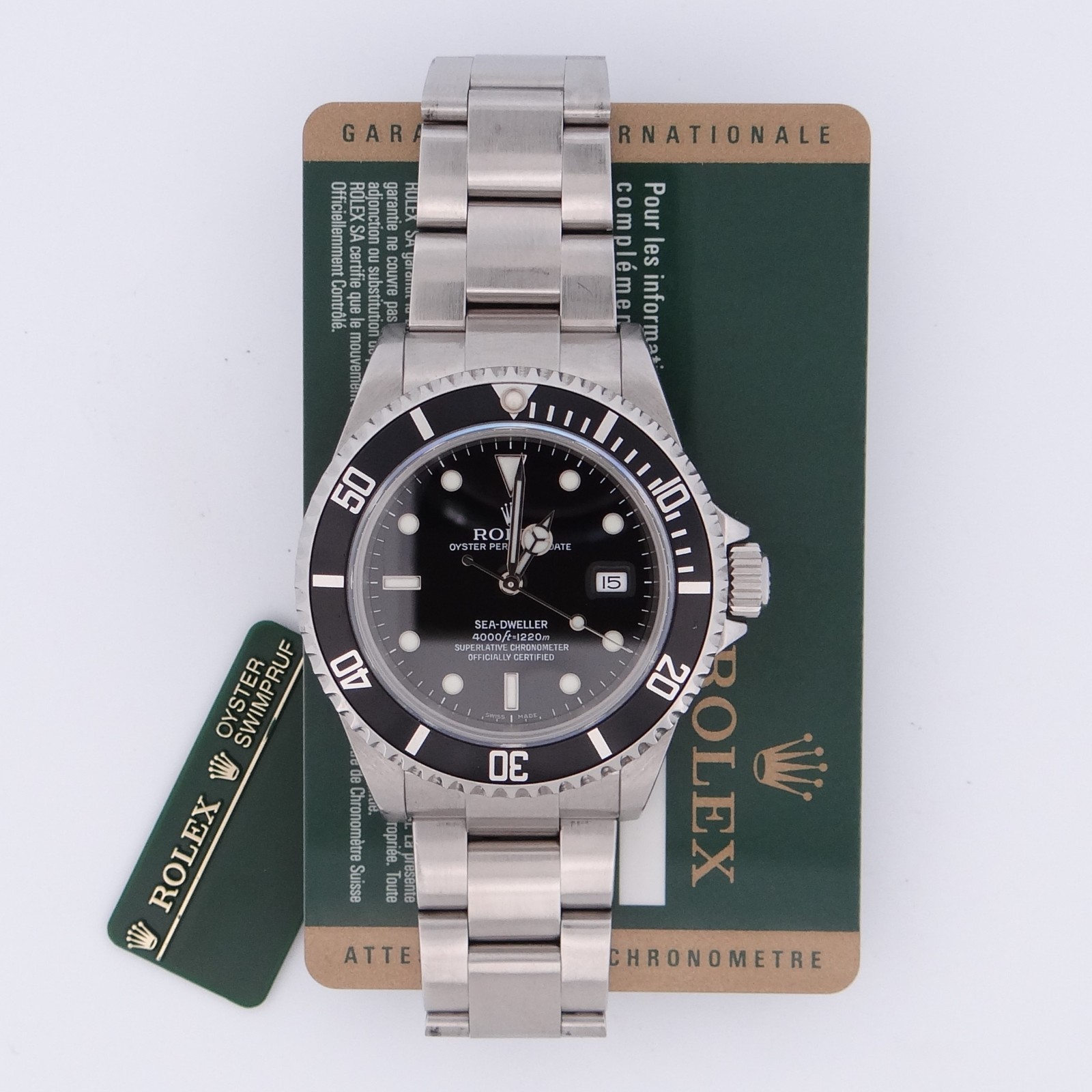 Rolex 16600 Sea-Dweller Silver Oyster Bracelet with 2008 card