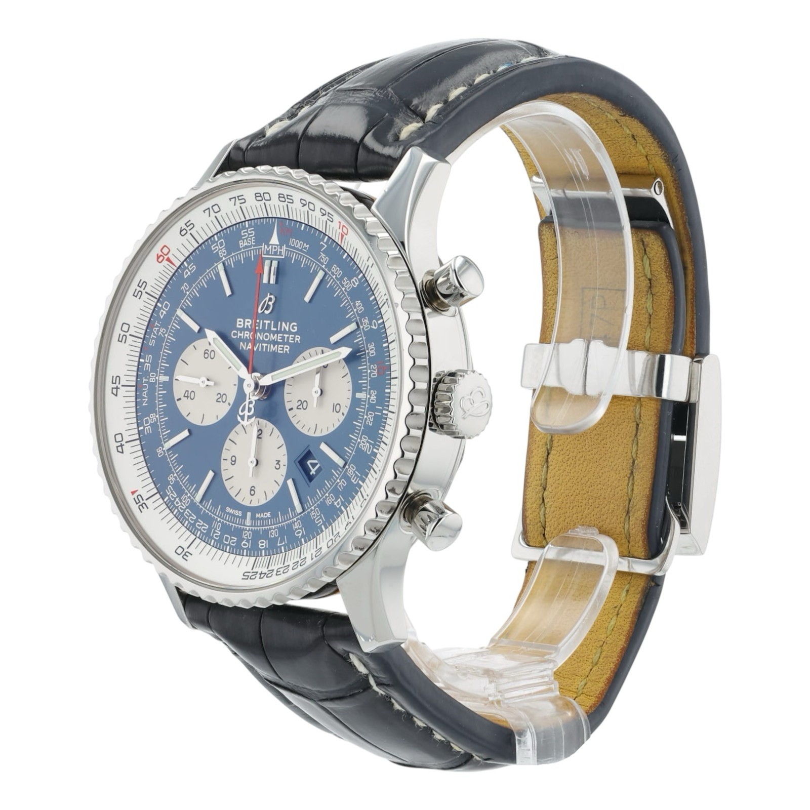 Breitling Navitimer Blue Dial Stainless Steel 46mm Automatic Men’s Watch AB0127