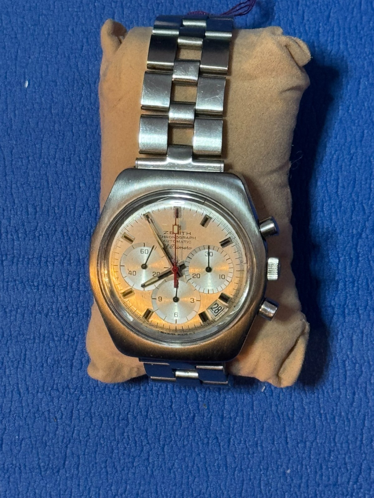 Zenith El Primero Chronograph Automatic Stainless Steel Zenith Band 60’s or 70’s
