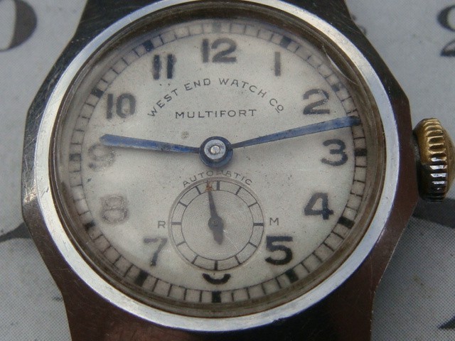 Borgel Taubert mans Mido Multifort West End Watch Co bumper vintage 17 jwl watch