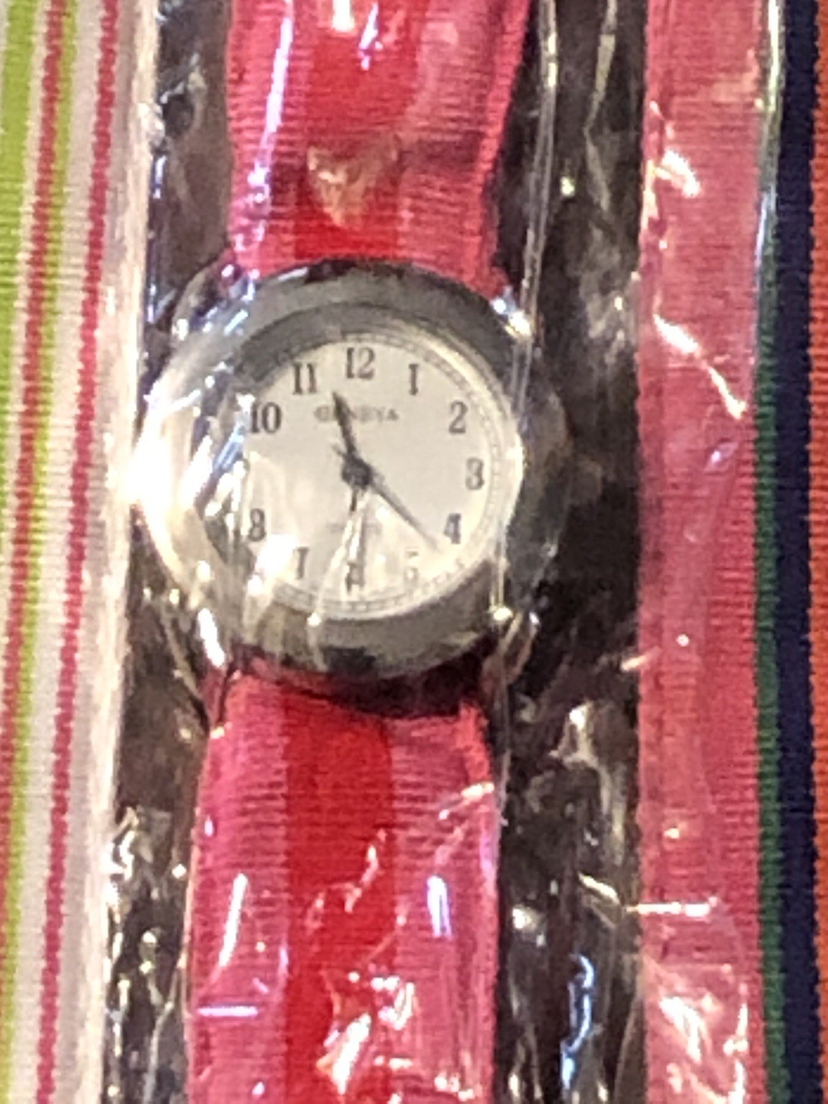 Wristwatch with Multiple Interchangeable Striped Bands