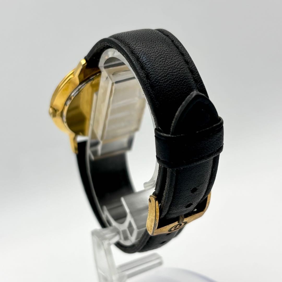 Gucci 3000M Gold Interlocking Black Quartz Men’s Wristwatch Japan 0613820