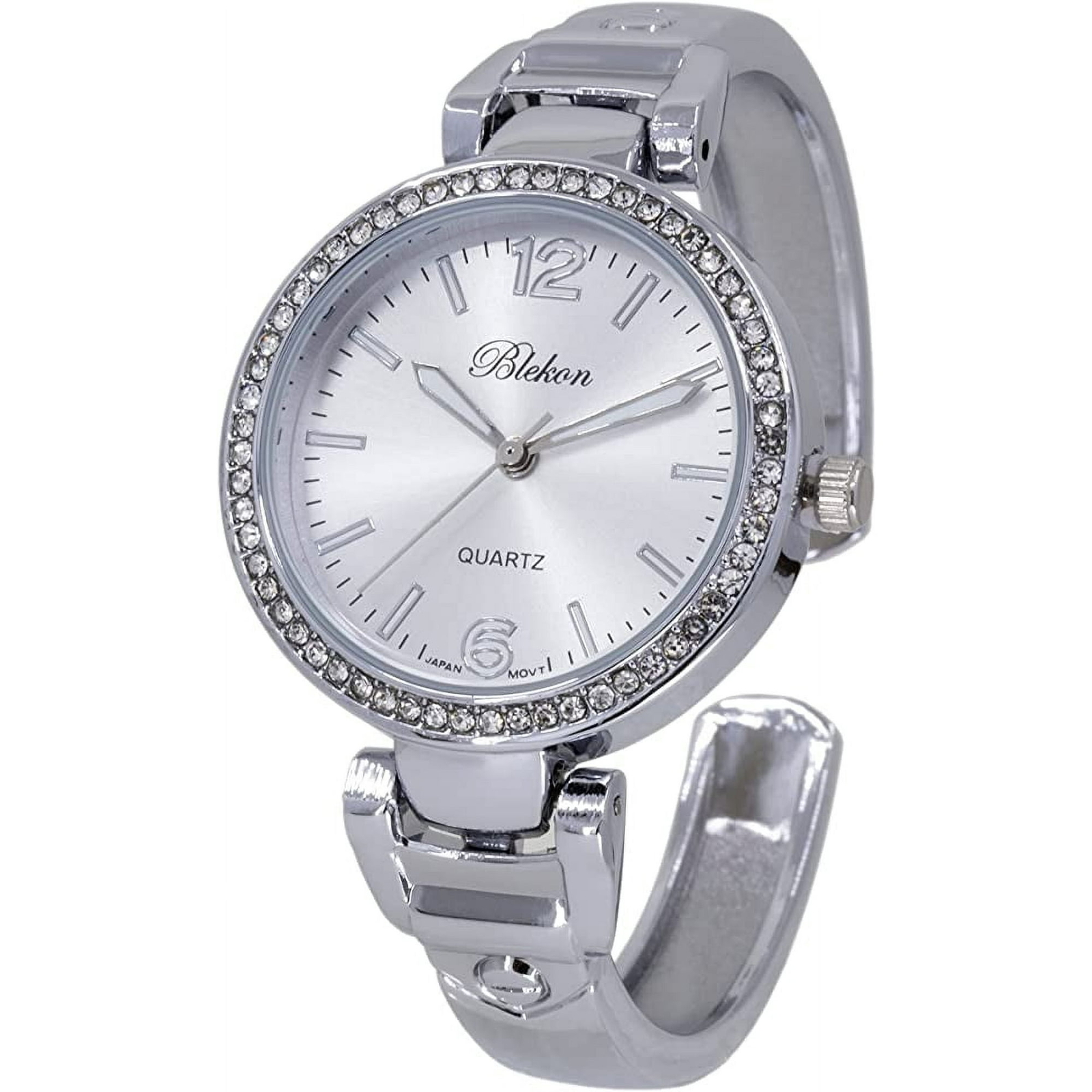 Blekon Mother of Pearl Cuff Bracelet Watch for Women 31mm Japanese Quartz