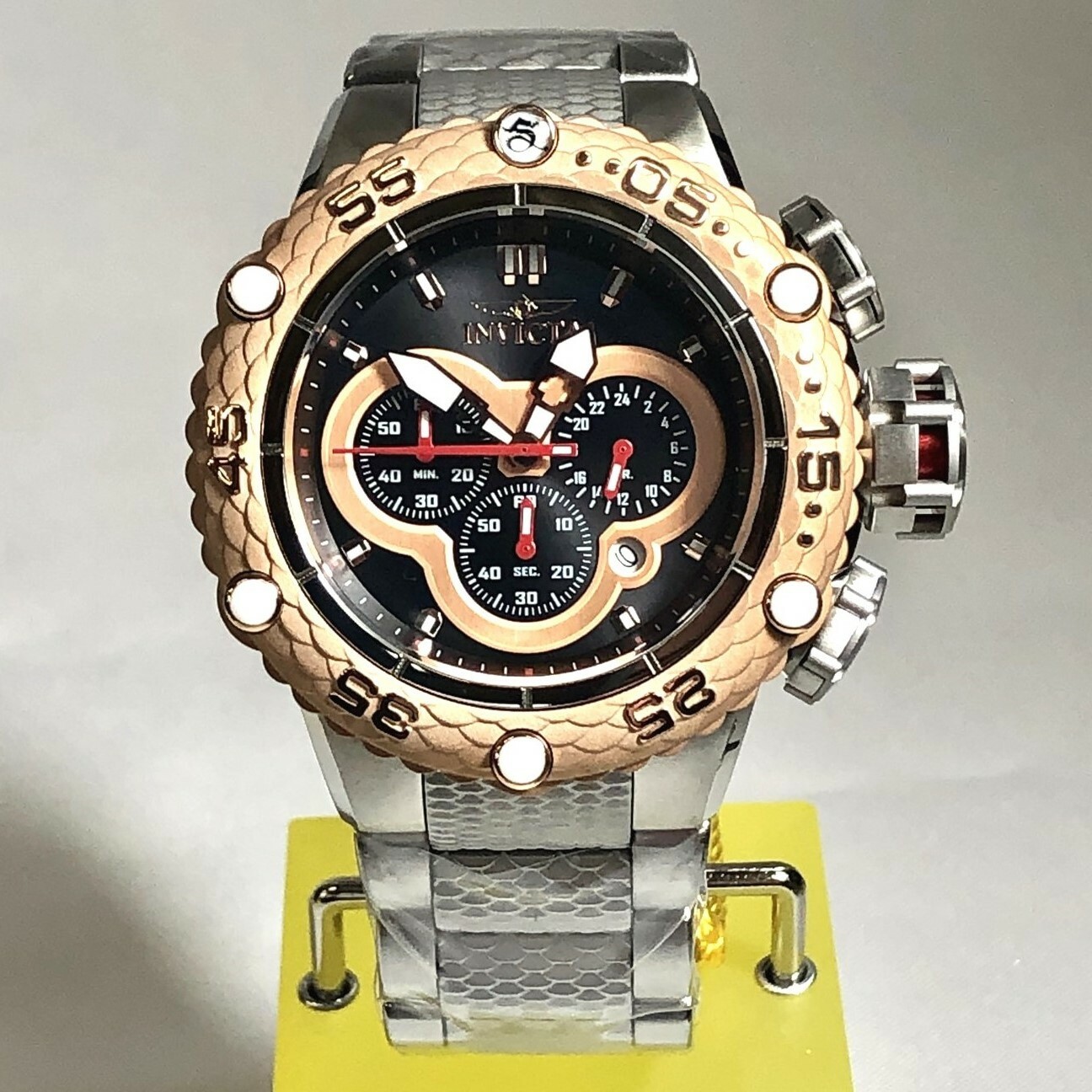 INVICTA 31573 SUBAQUA NOMA VI MENS 51.2MM BLACK DIAL ROSE TONE STAINLESS STEEL