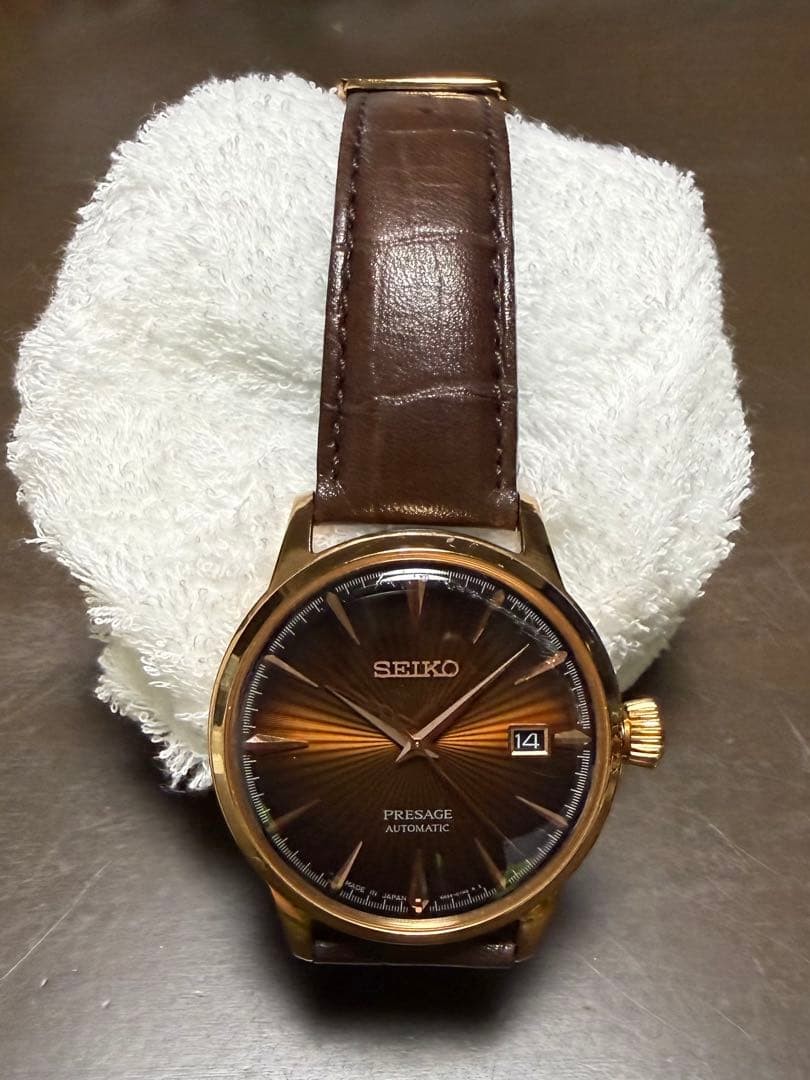 Seiko Presage Automatic Brown Men’s Watch – SRPB46 Good From Japan
