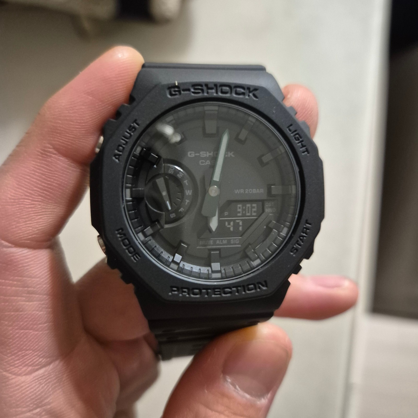 Casio Men’s G-Shock Analog & Digital Black Quartz Watch GA-2100-1A1DR NEW