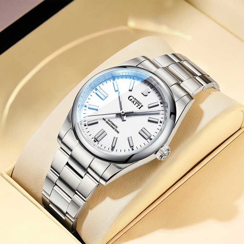 BONEST GATTI Automatic Mechanical Simple Luminous Horse Dial Men’s Watches 8015