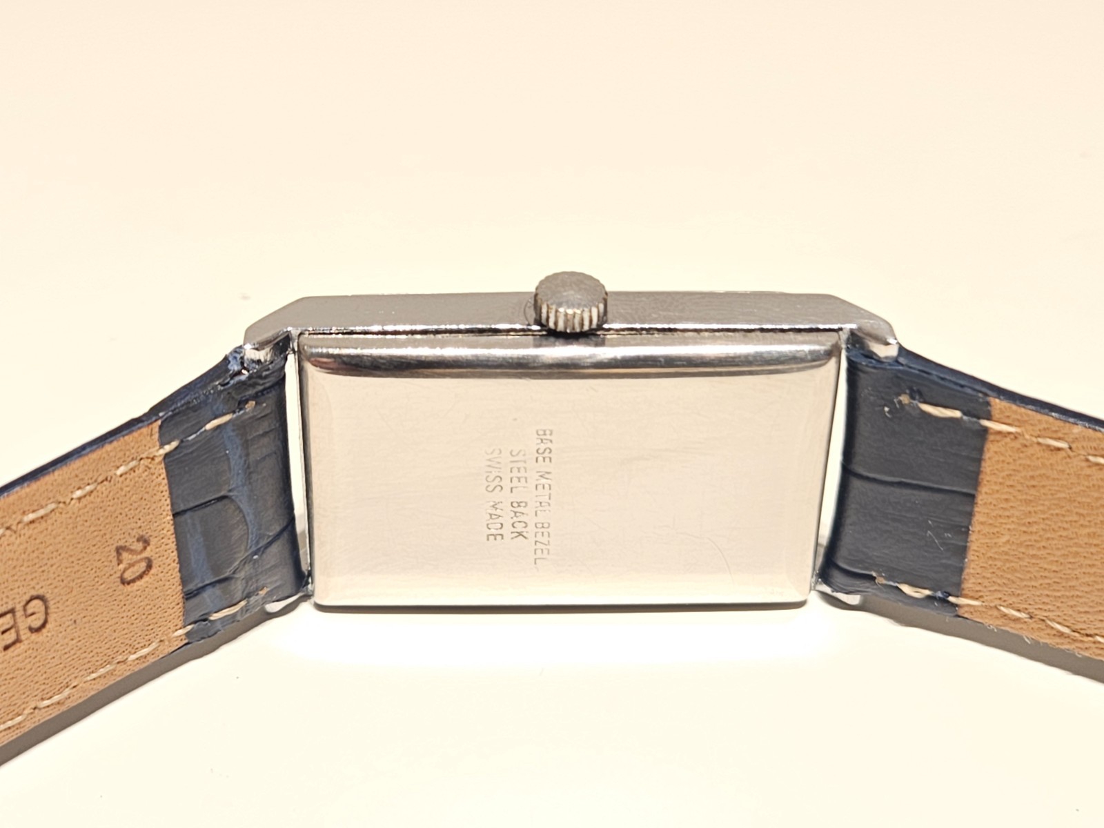 VINTAGE ELEGANT SWISS CHROMED RECTANGLE TANK MEN MECHANICAL WATCH”URBAN LOCARNO”