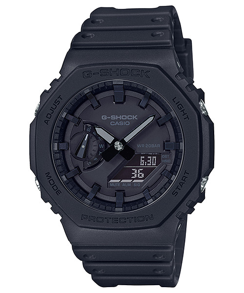 Casio G-Shock GA-2100-1A1 CARBON CORE AnaDigi World Time Mens Black Watch New