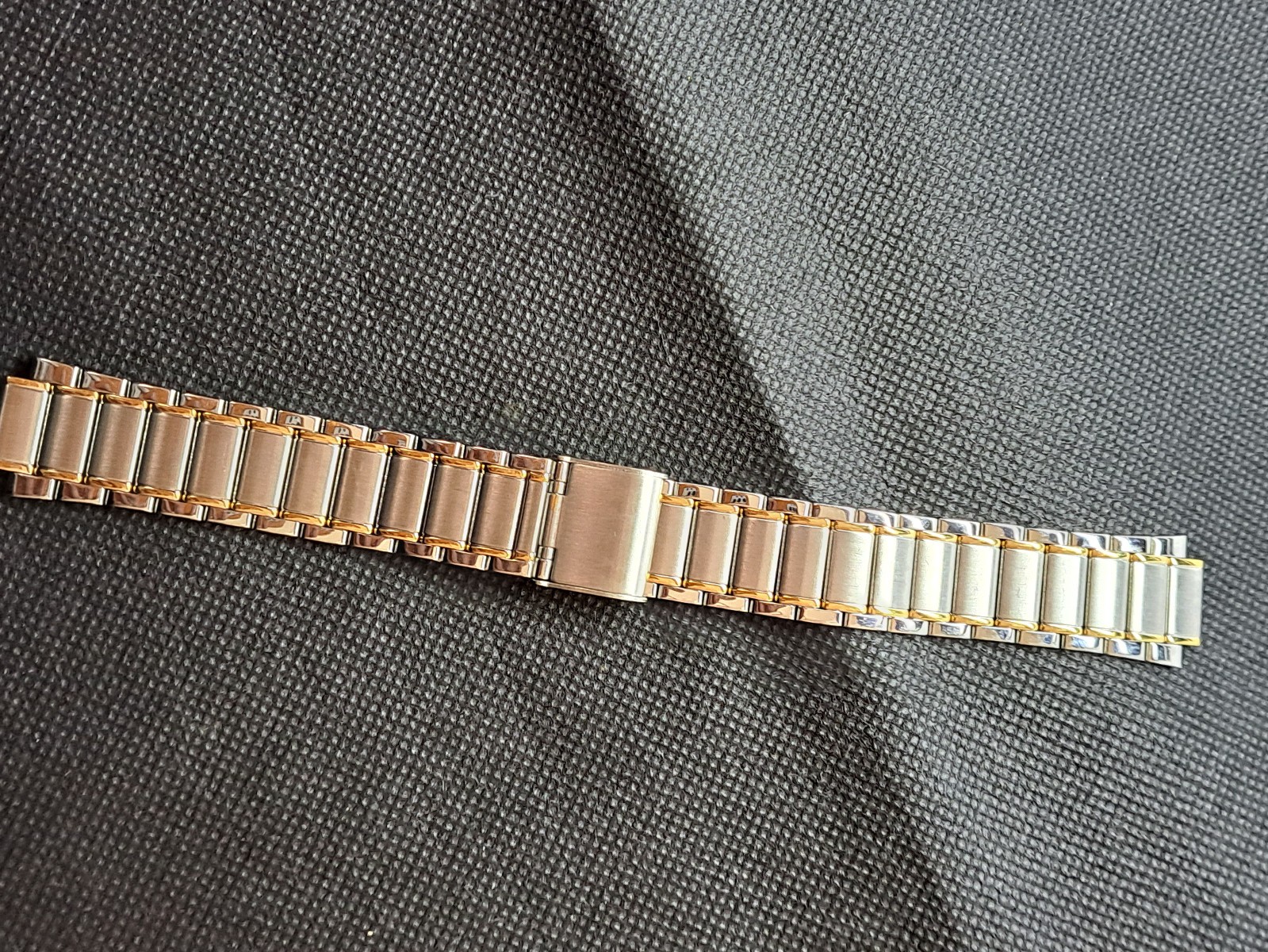 VINTAGE SEIKO WATCH STRAP BAND 12mm STAINLESS STEEL SILVER GOLD TWO TONE YA54A L