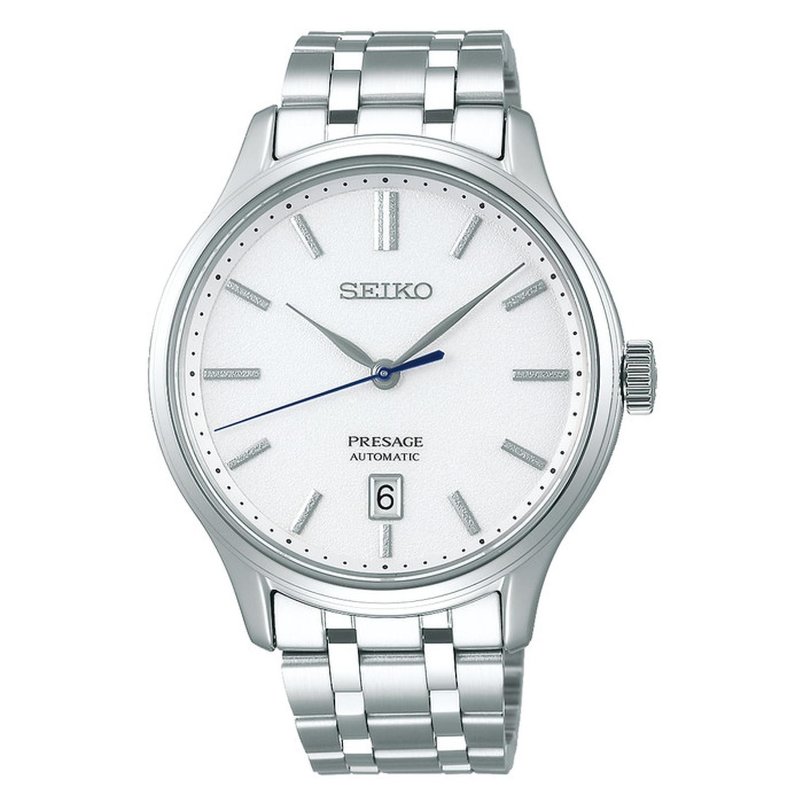 SEIKO PRESAGE SRPD39J1 Automatic Watch Zen Garden Silver Watch Sapphire NOS Date