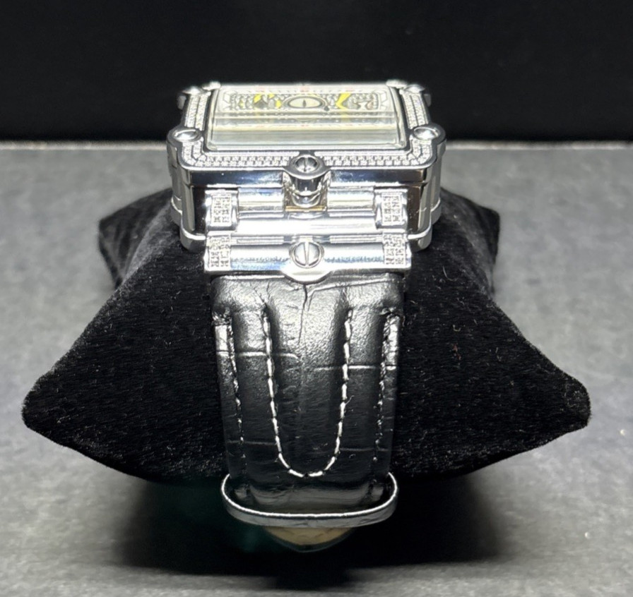 JBW Phantom 46mm Diamond Bezel Stainless Steel Chronograph Men’s Watch