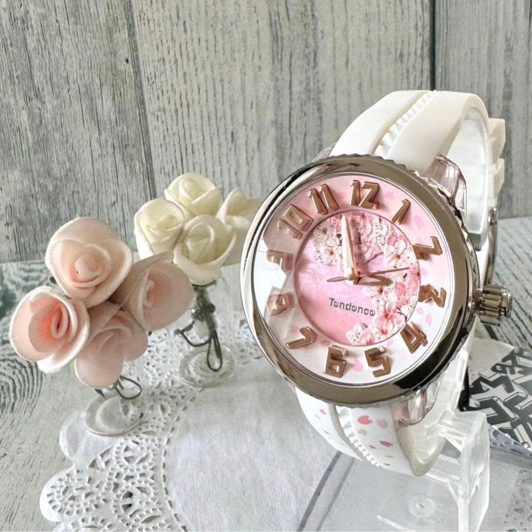Tendence Gulliver White Cherry Blossom Watch Used