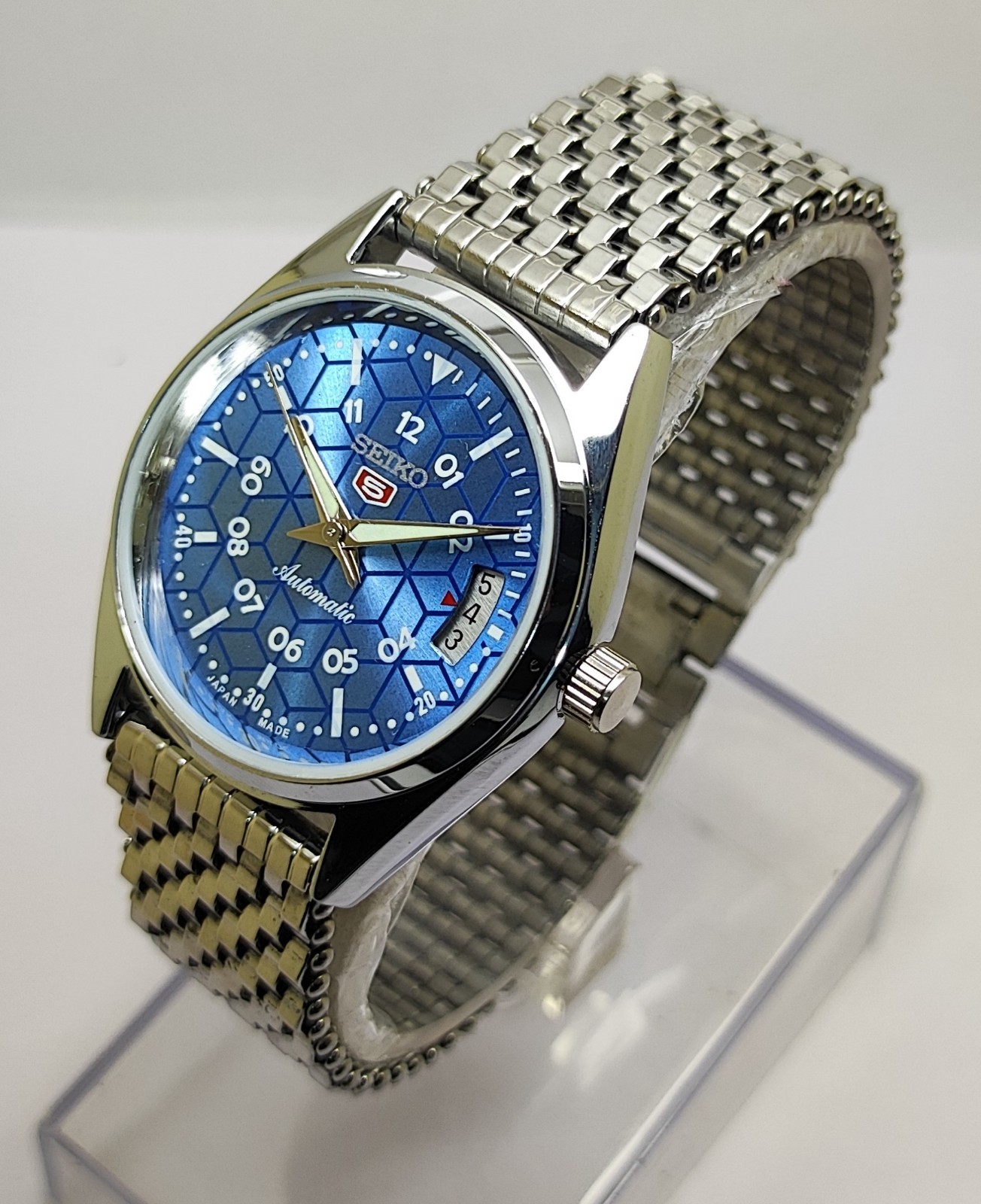 Refurbished Automatic Men’s Watch Day Date | Classic Vintage Style | Steel Strap