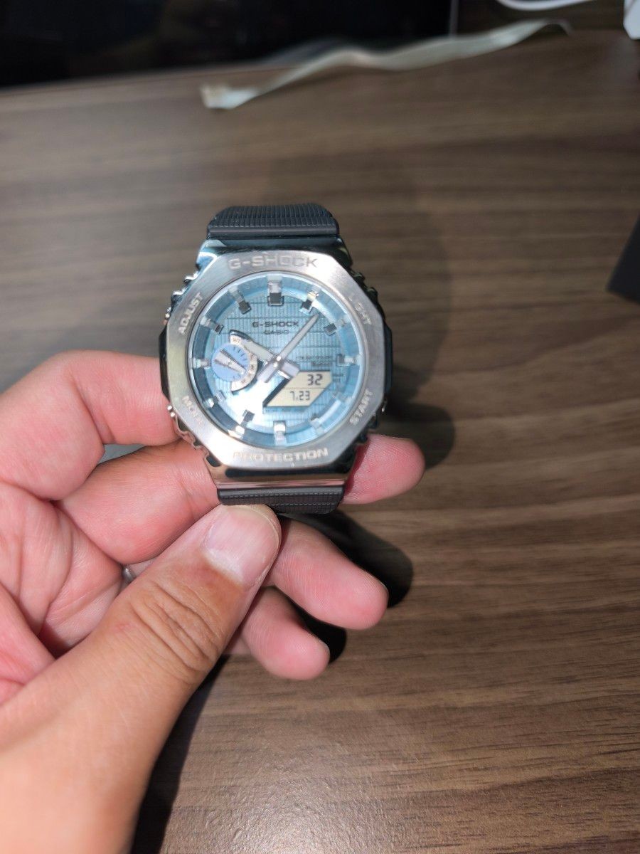 CASIO G-SHOCK GBM-2100A-1A2JF Metal Bezel Blue Dial Tough Solarfrom Japan