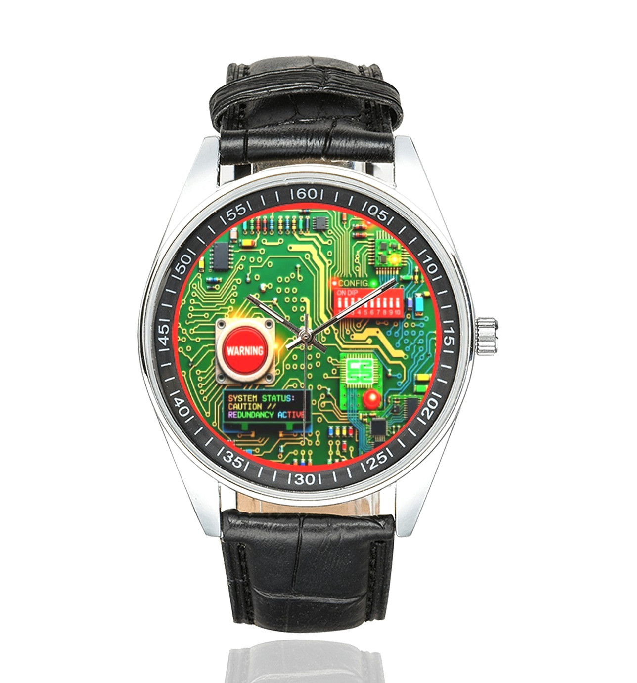 BIONIC TECH Smart Watch for Tech Lovers and IT Geeks, Black, Casual Style