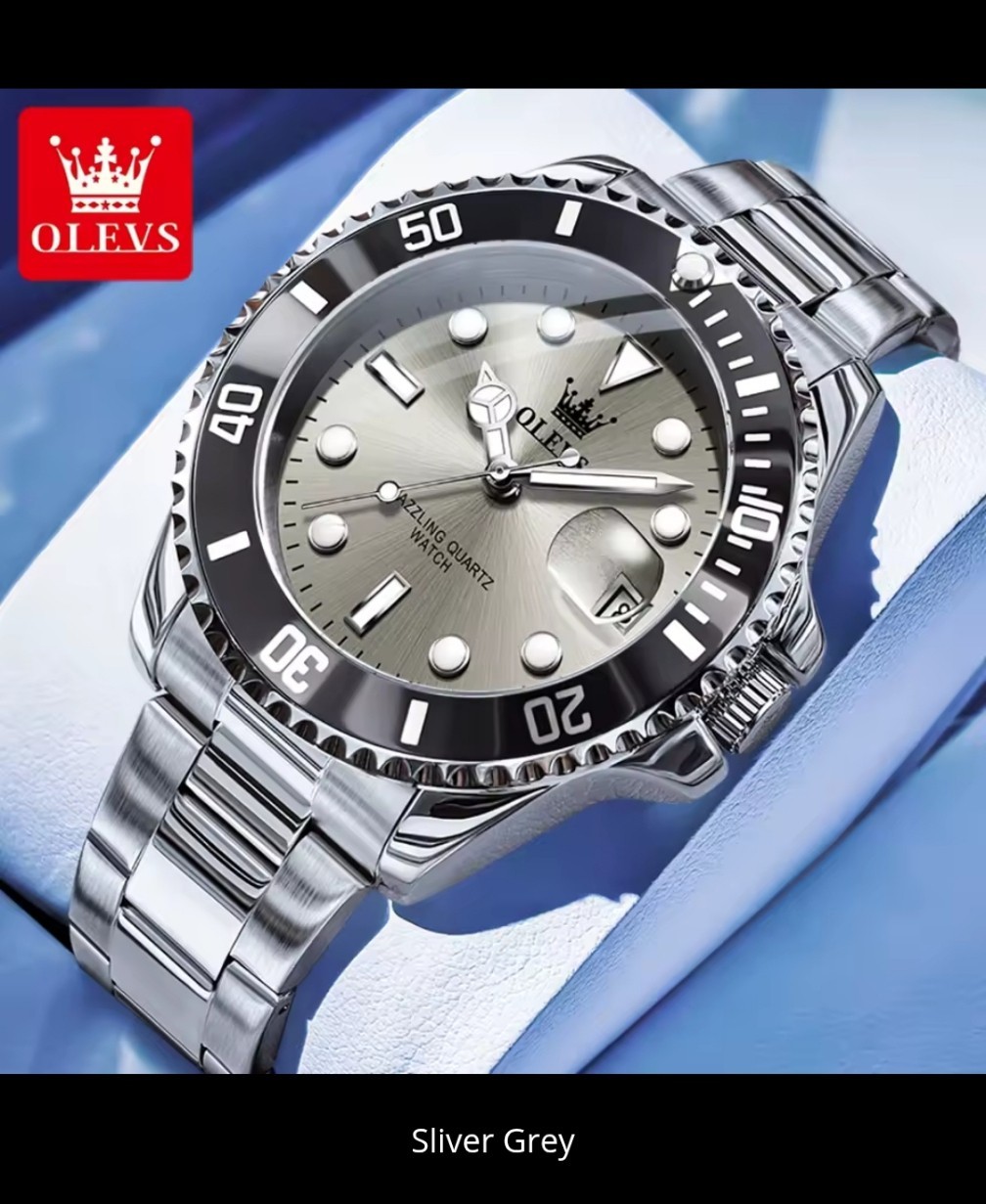 OLEVS Men’s Watch Automatic Mechanical, Stainless Steel Luminous Waterproof Date