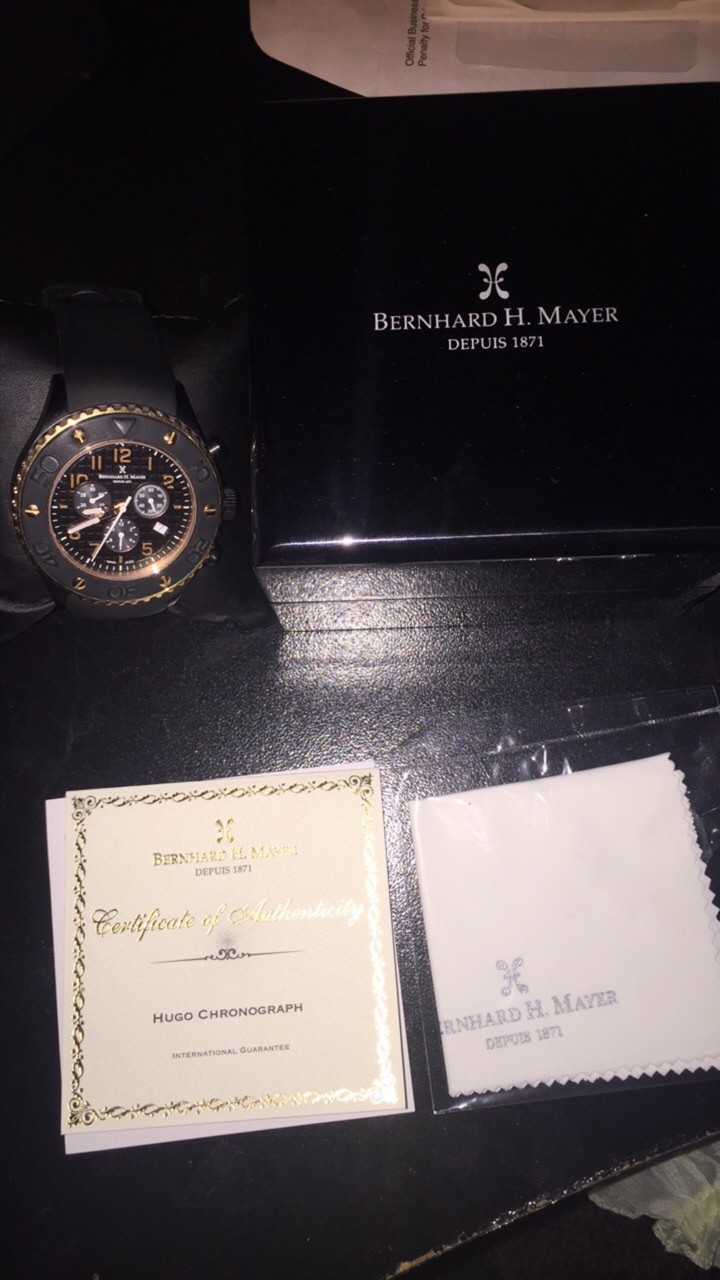 Bernhard H Mayer – Hugo Chronograph Rose Gold Edition 48mm Swiss Quartz – Ronda