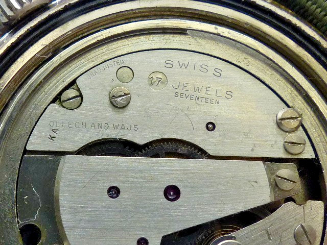 Vintage Ollech & Wajs Selectron Computer – RARE Slide Rule Bezel Wristwatch