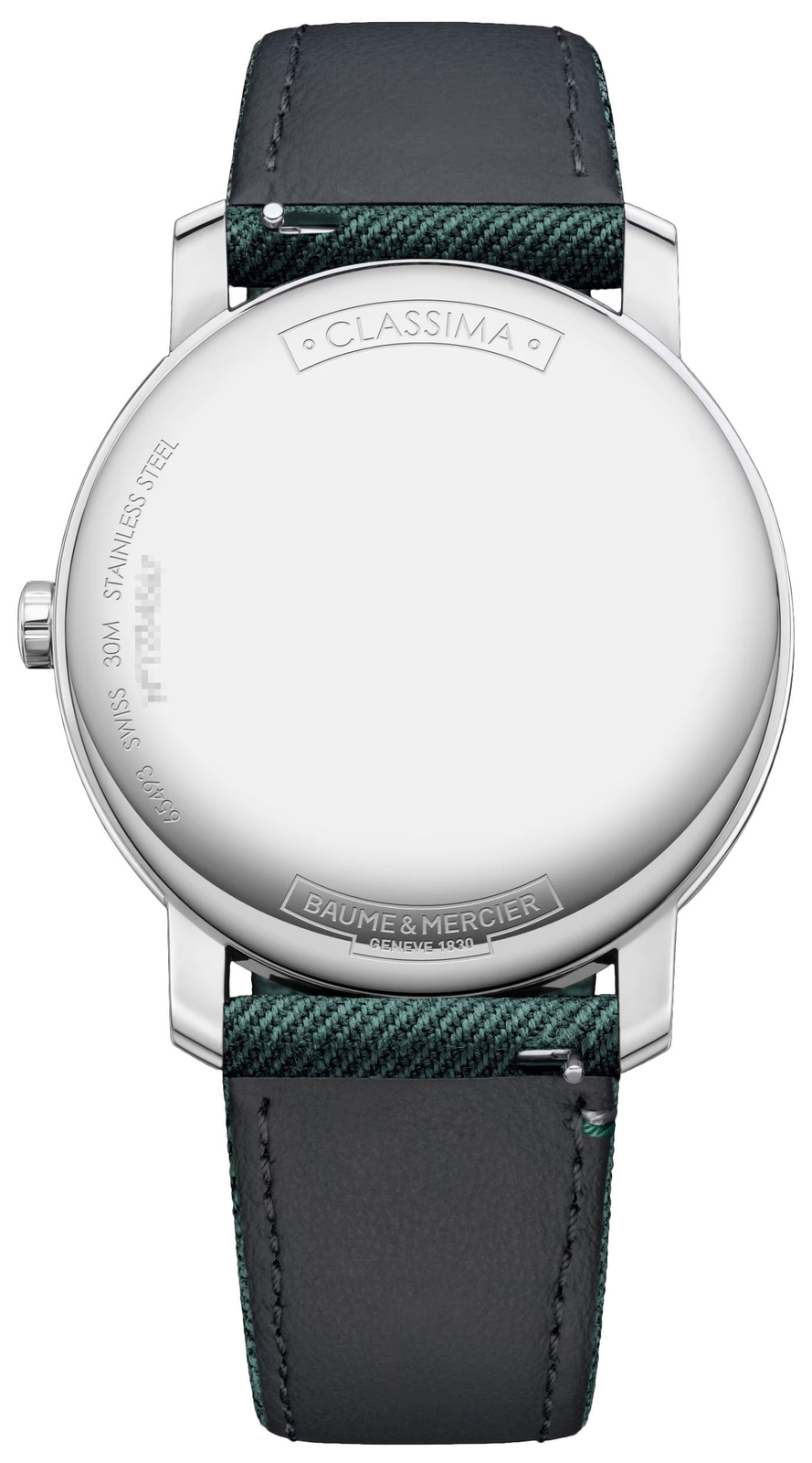 Baume & Mercier Classima Green Fabric / Brown Leather Mens Watch M0A10705