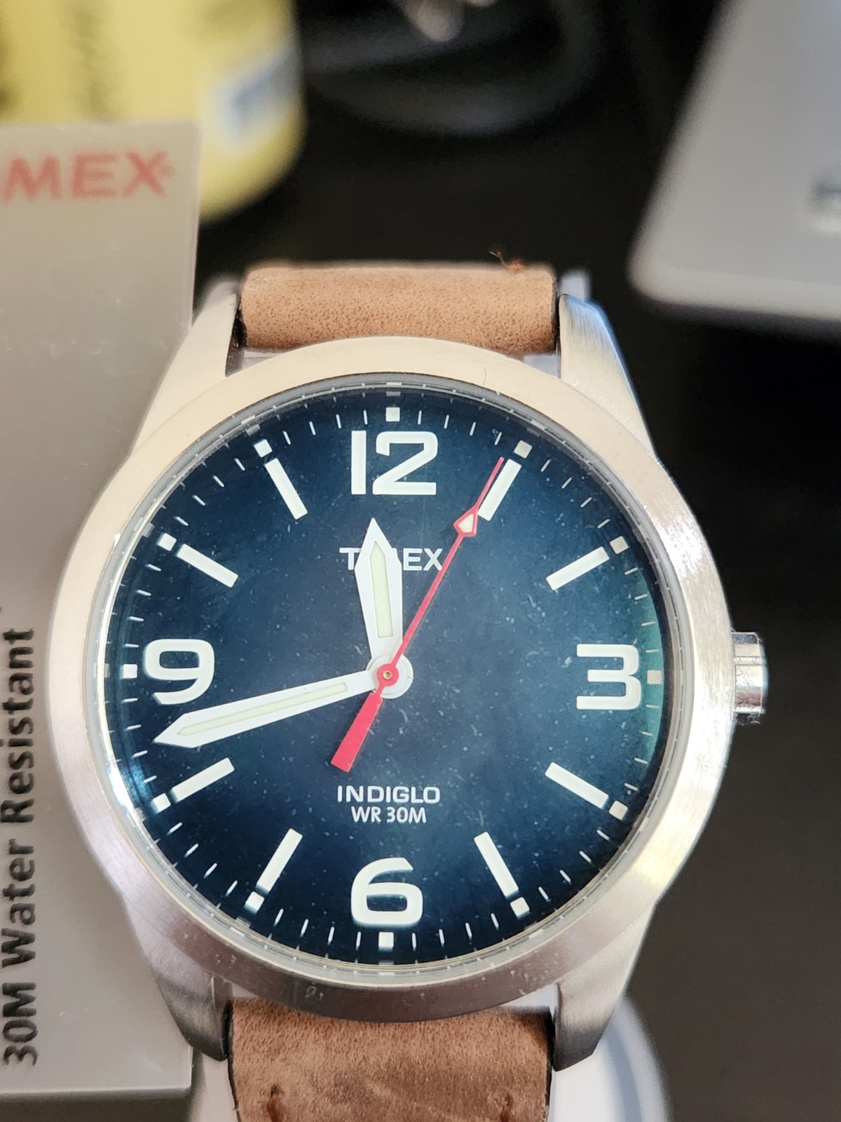 TIMEX WEEKENDER INDIGLO T2N631 BLUE/BROWN QUARTZ WR 30M MEN’S WATCH NEW