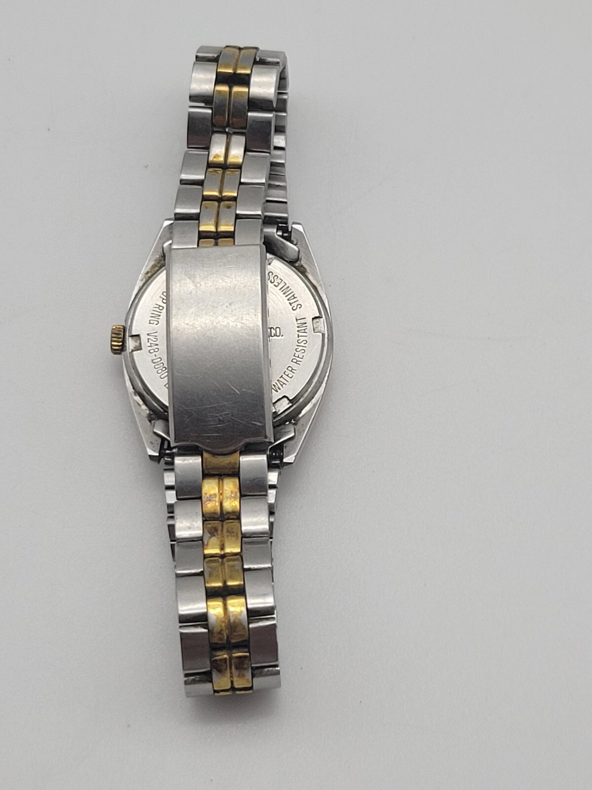 Vintage Phasar Two Tone Watch V248 0080 Oyster Chrono Sears Ladies Untested