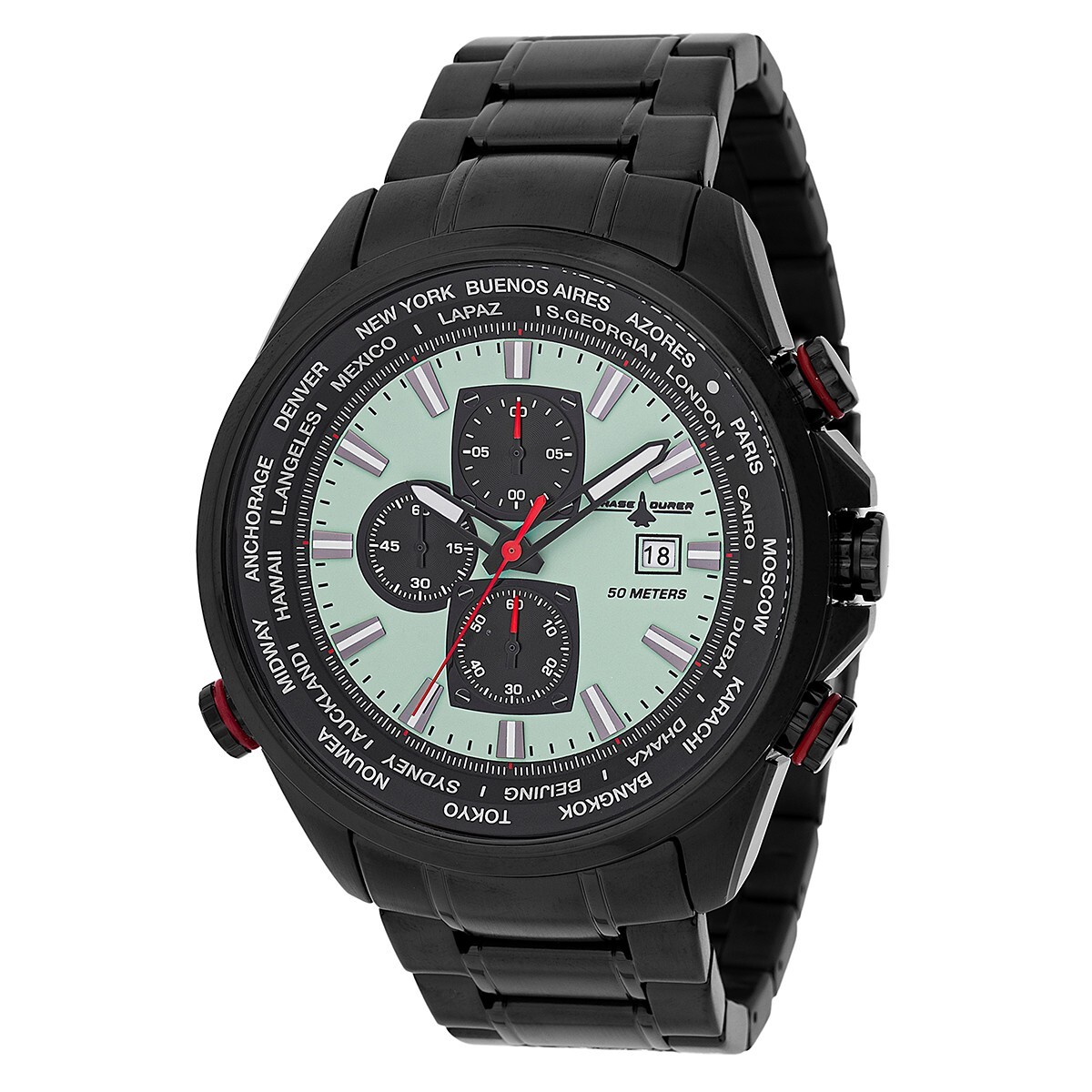 CHASE DURER CDW-0158 PILOT’S WORLD TIMER CHRONOGRAPH WITH SLIDE RULE BEZEL