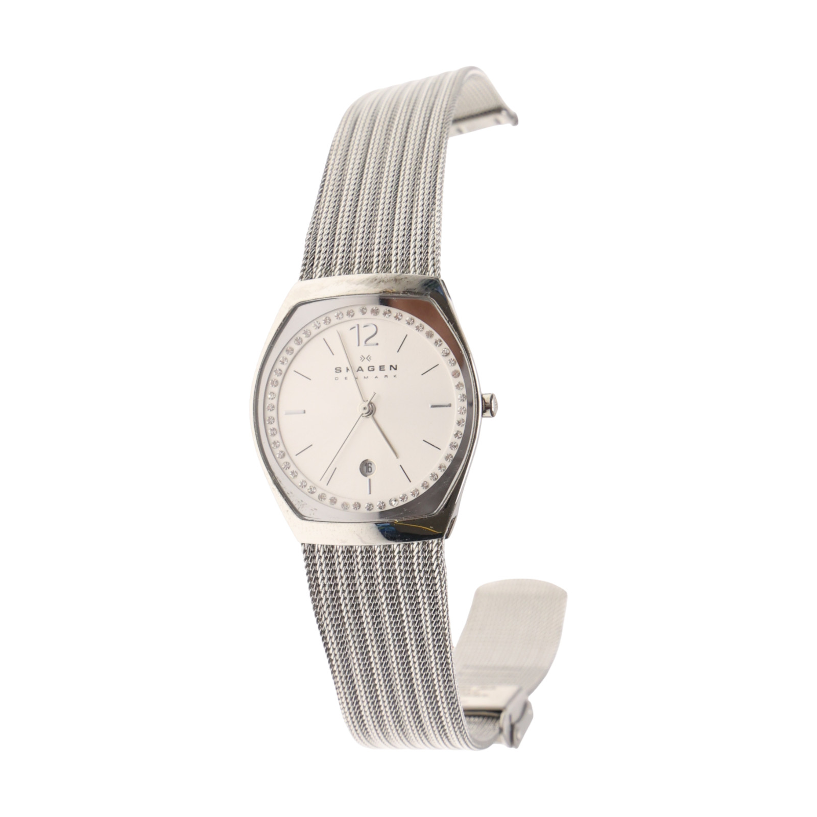 Skagen F2341 Asta Women’s Stainless Steel Mesh Crystal Watch SKW2247 28 mm