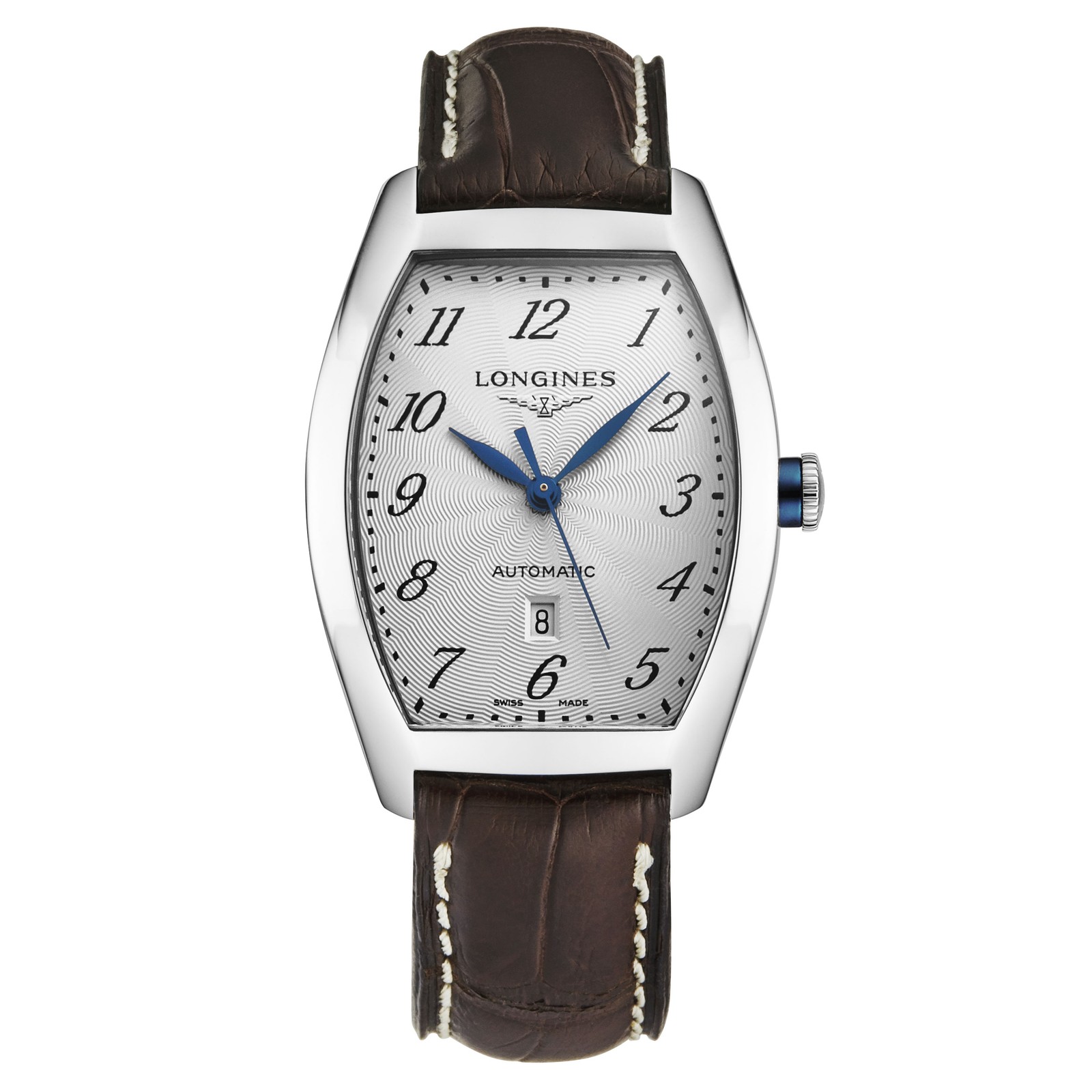 Longines Evidenza Silver Dial Leather Automatic Watch L2.342.4.73.4