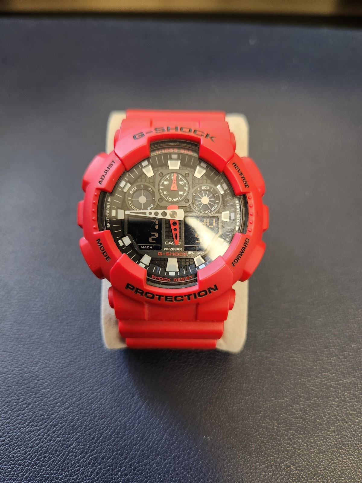 Casio G-Shock GA-100B (Model 5081, Bright Red)