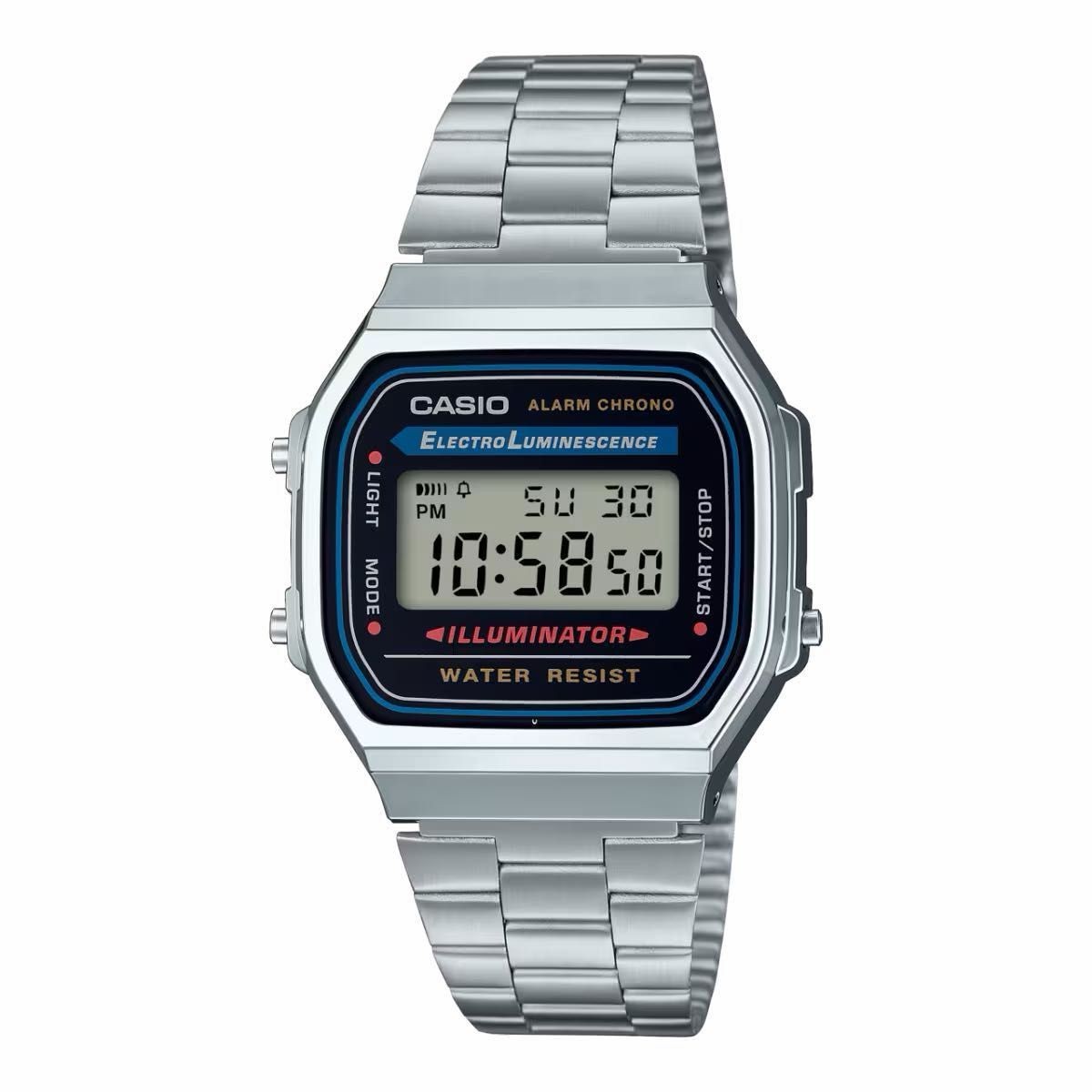 Casio Collection A168WA-1A2WJR Silver Digital Watch