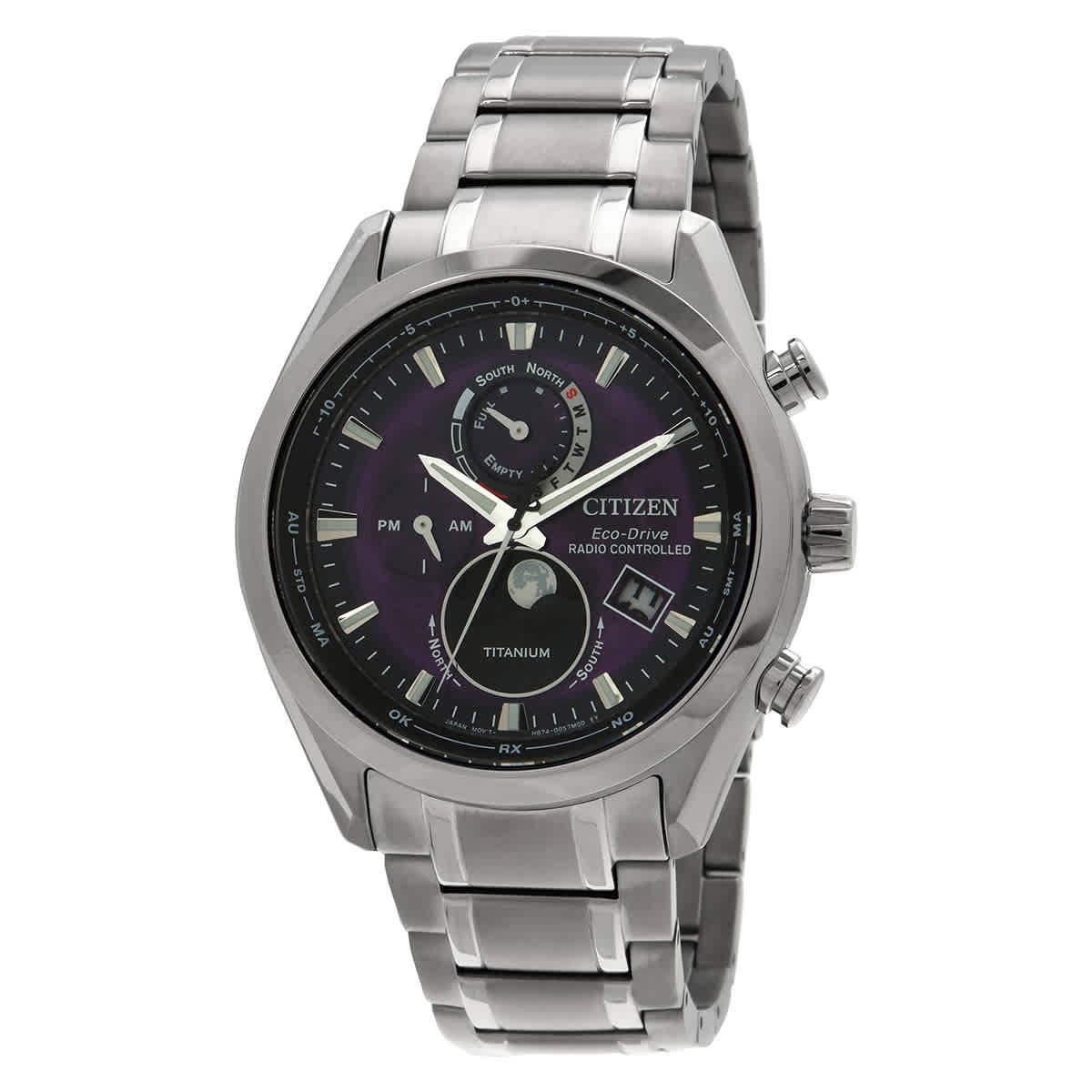 Citizen Tsuki-yomi A-T Perpetual World Time Purple Dial Men’s Watch BY1010-81Z