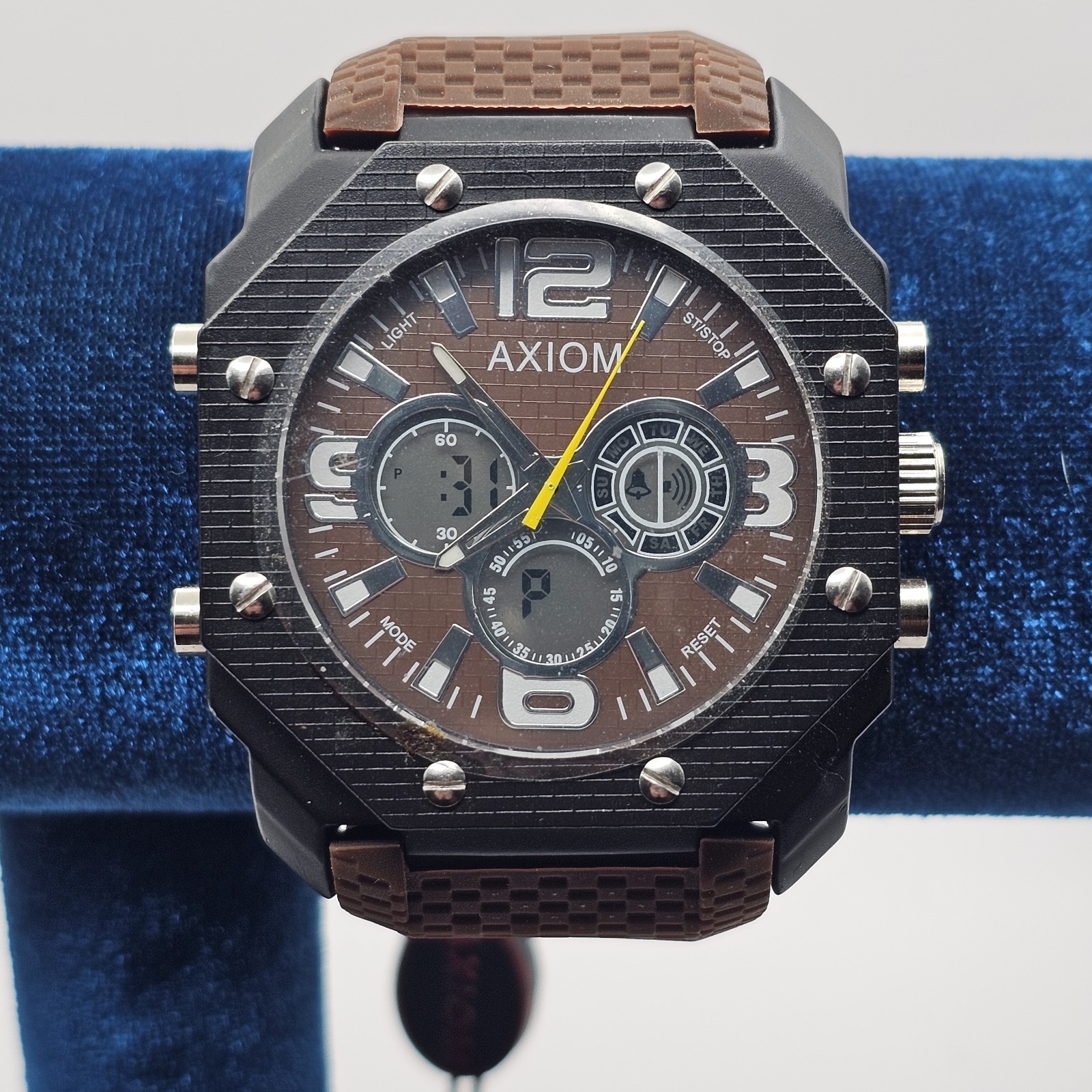 Axiom CR2025/SR626SW Black Men’s Watch W/Brown Band