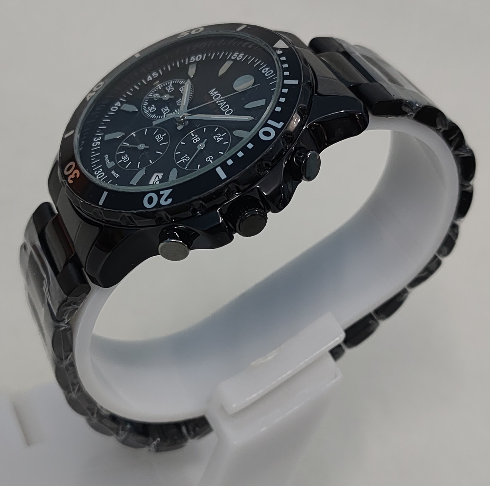 Very Rare Versace Quartz Black Dial Date Swiss Made For Man’s Wrist Watch
