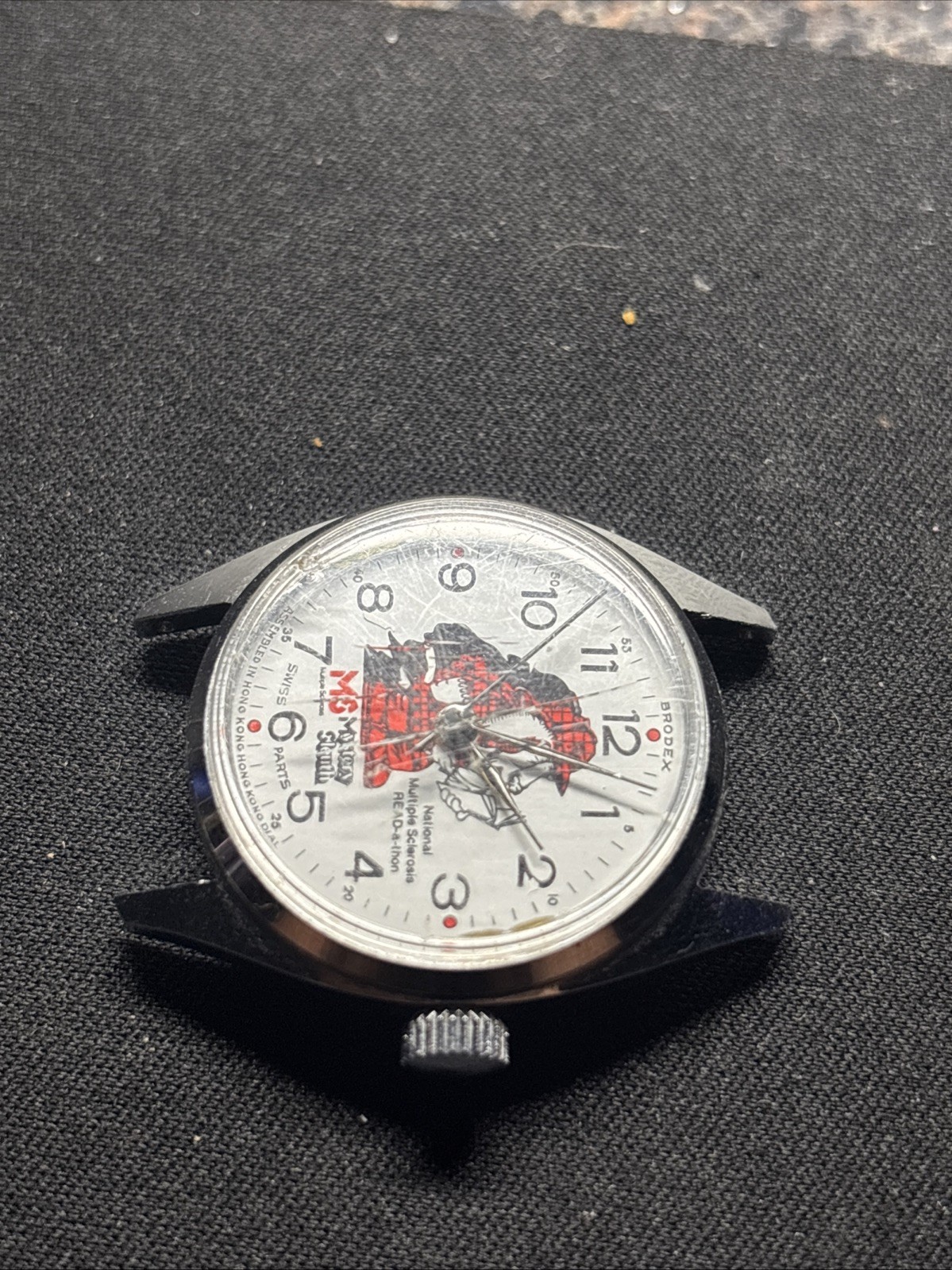 1978 Multiple Sclerosis Mystery Sleuth READ-A-THON Watch WORKS! Wind Up