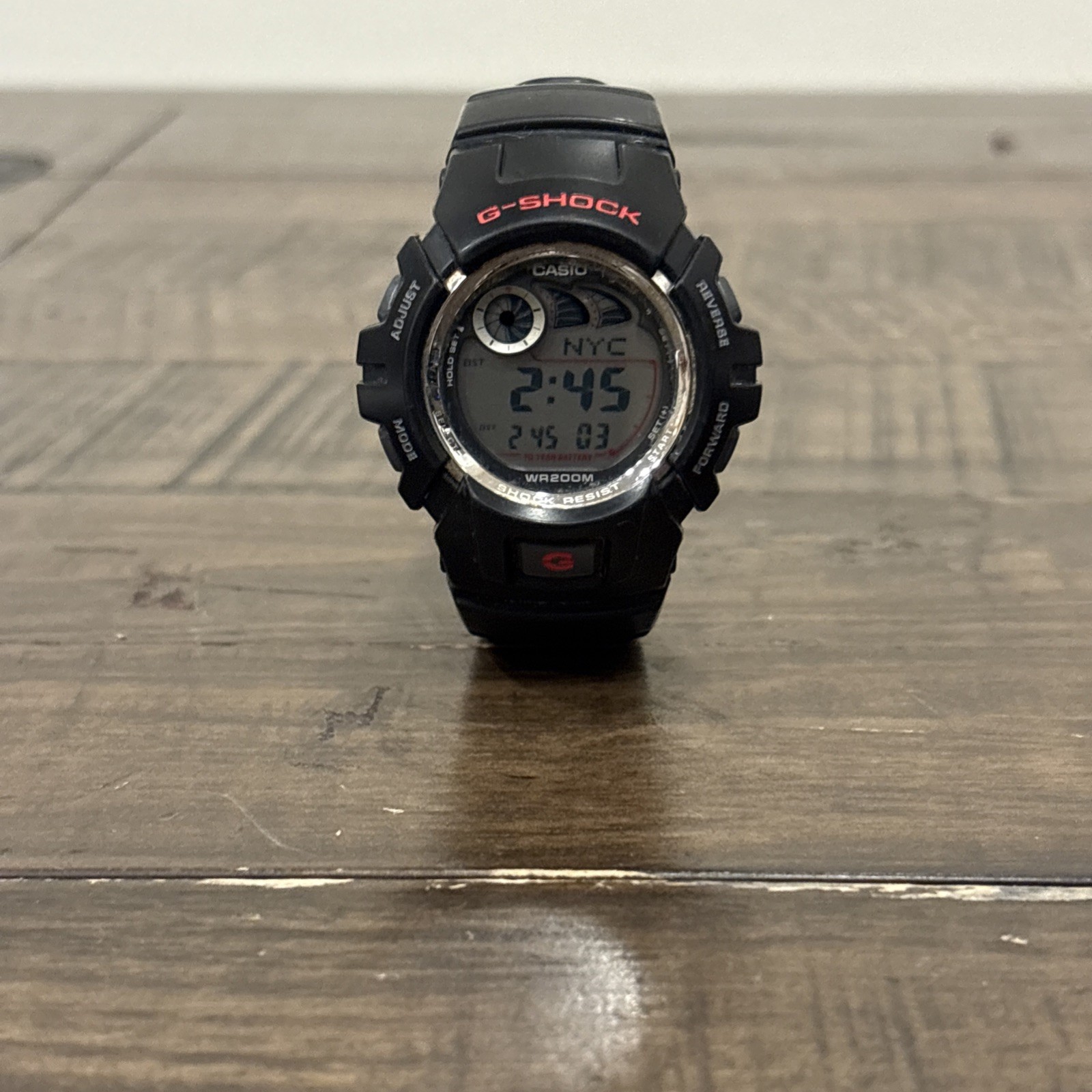 Vintage Casio G-Shock electronic G-2900 black red e-Data Memory Databank