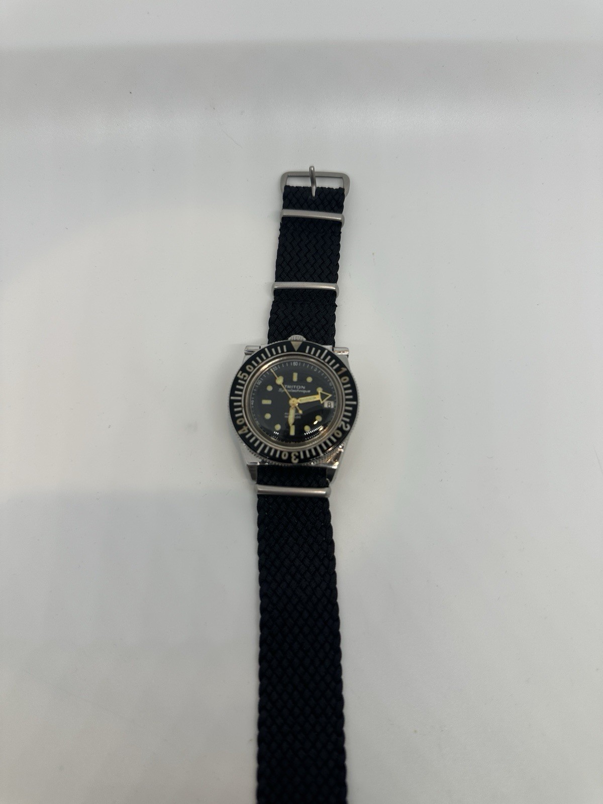 Triton Spirotechnique Automatic Diver 20 ATM Black Dial Box Papers