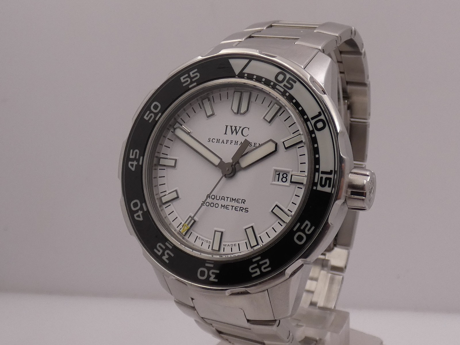 IWC AQUATIMER AUTOMATIC 2000m IW3568 WITH PAPERS YEAR 2019 STEEL BRACELET WATCH