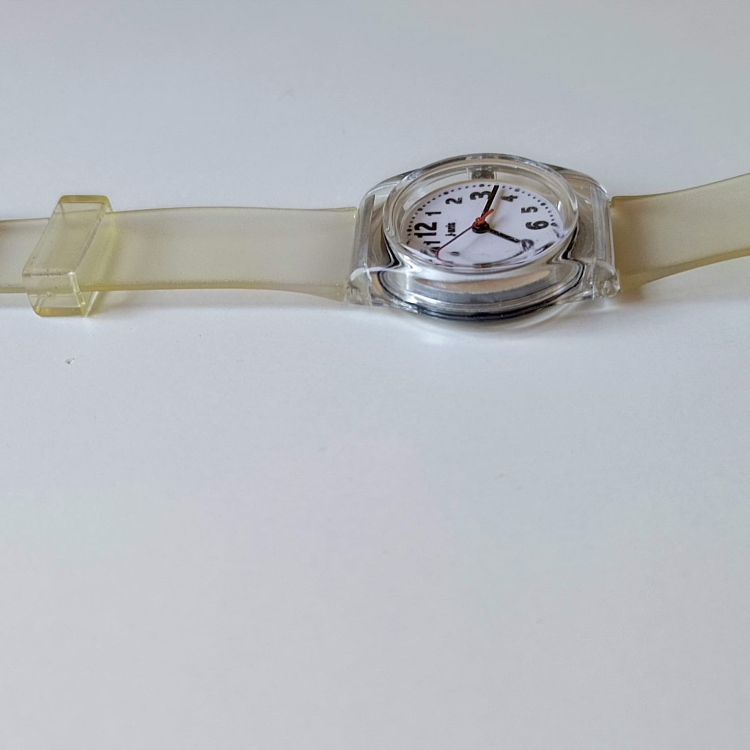 J-AXIS Sun Flame Clear Translucent Resin Watch White Dial Japan Movt TCL60