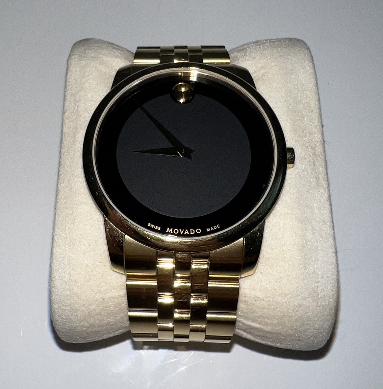 Movado Men’s Swiss Museum Classic Gold-Tone PVD Stainless Steel Bracelet Watch