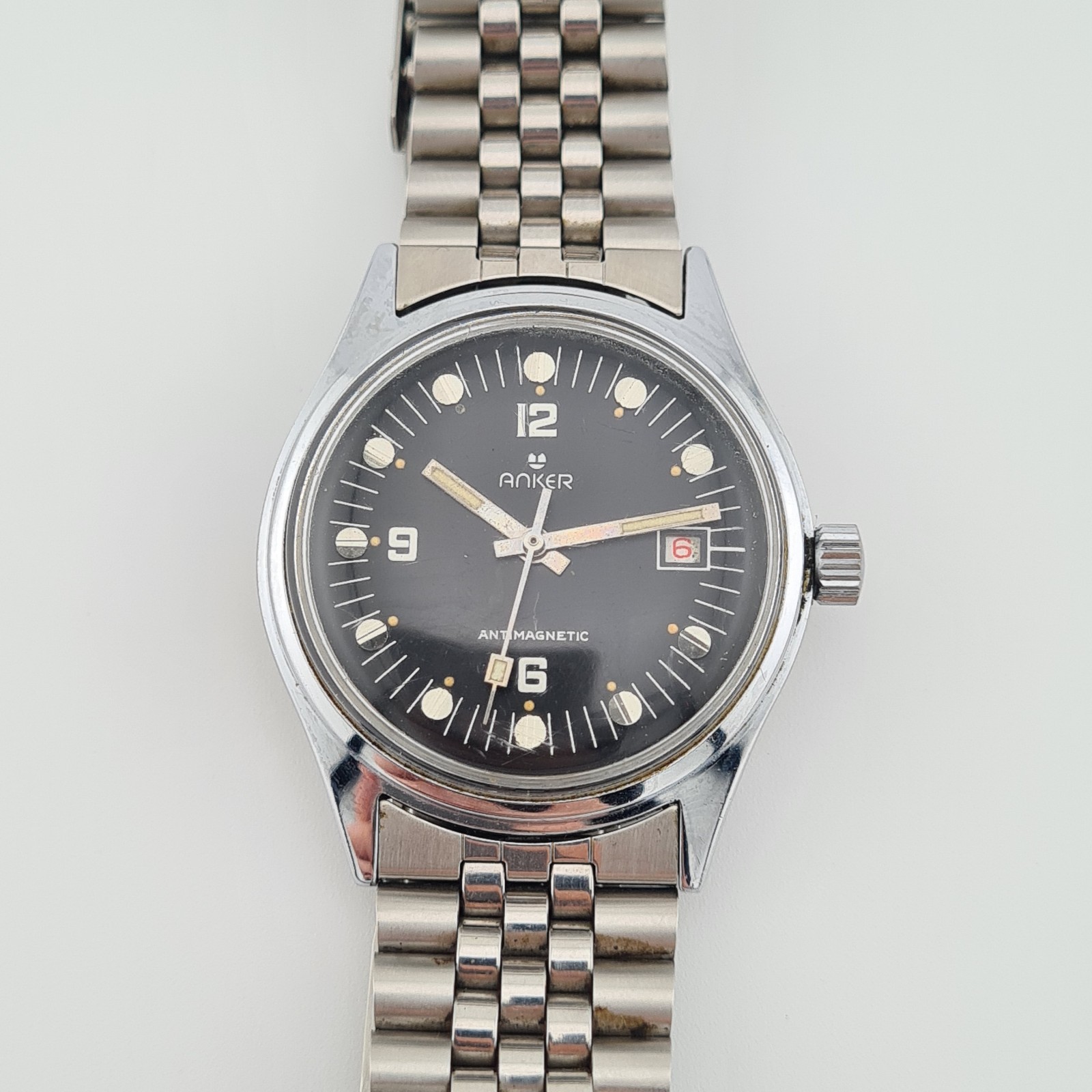 VINTAGE ANKER GERMAN MEN WRIST WATCH 17 JEWELS ANTIMAGNETIC 1970’s