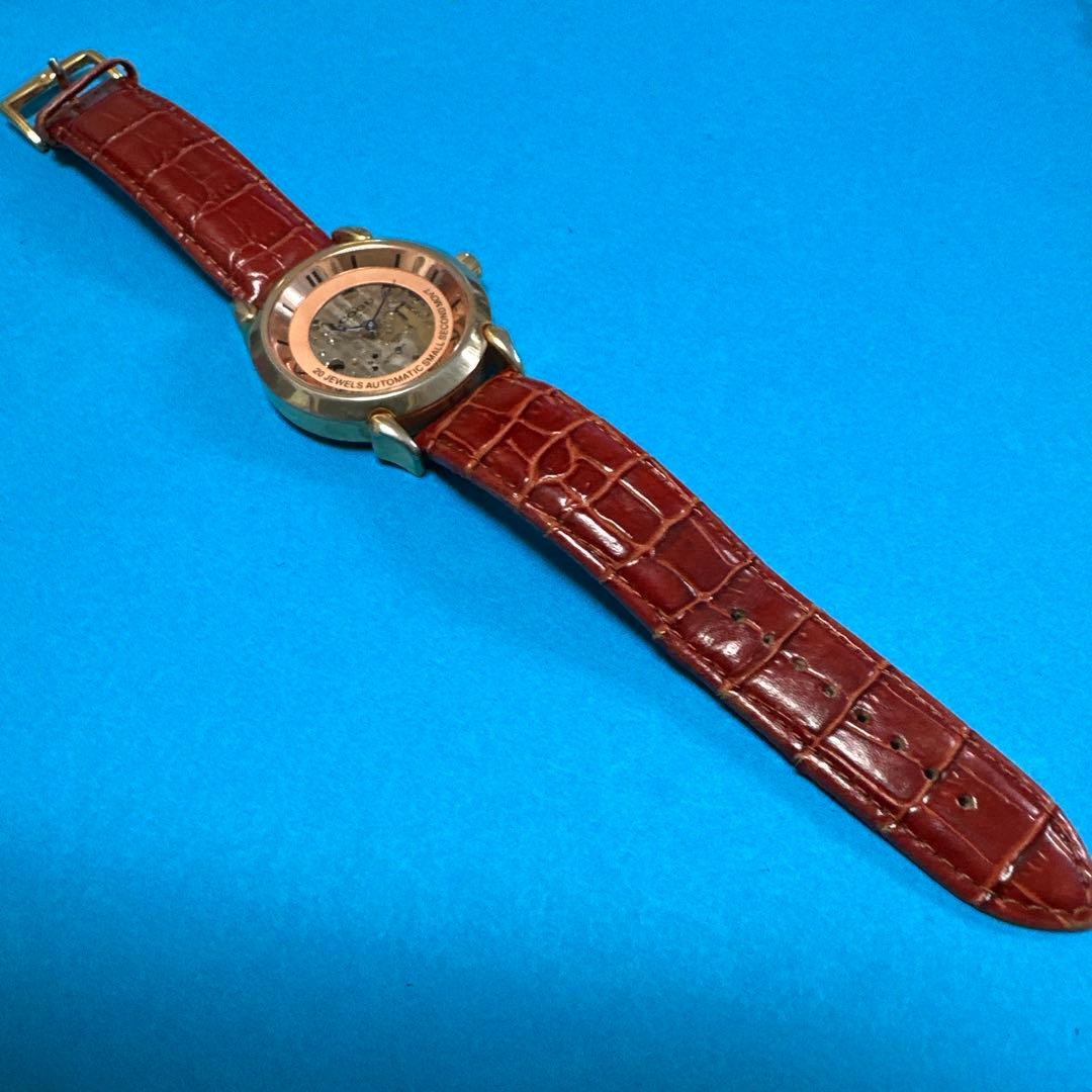 COGU ITALY Automatic Small Second Watch 20 Jewels Gold Case Vintage Classic